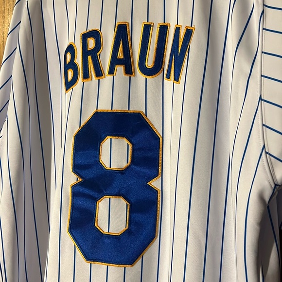 Authentic 🌟HP🌟Milwaukee Brewers Braun MLB Jersey Mens Size XXL - Picture 3 of 7